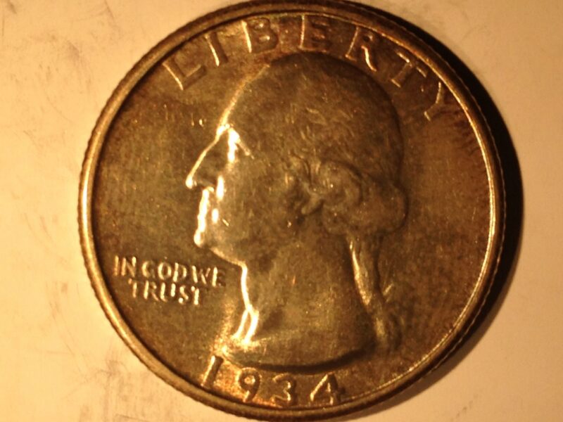 1934-D Washington Quarter F-VF