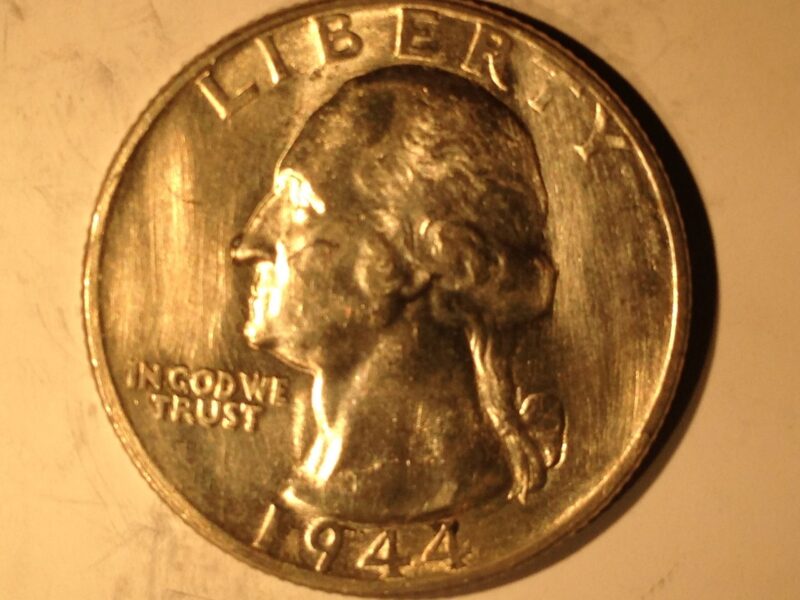 1944 Washington Quarter Ch BU
