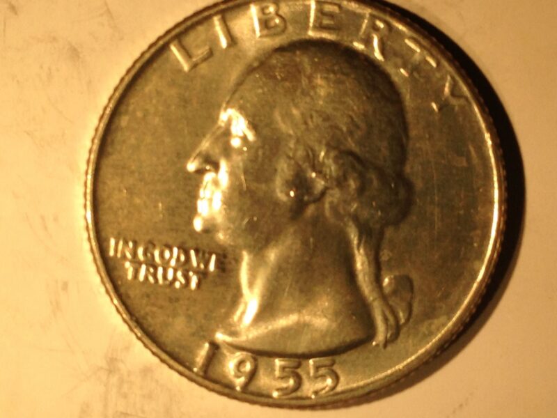 1955 Washington Quarter Ch BU