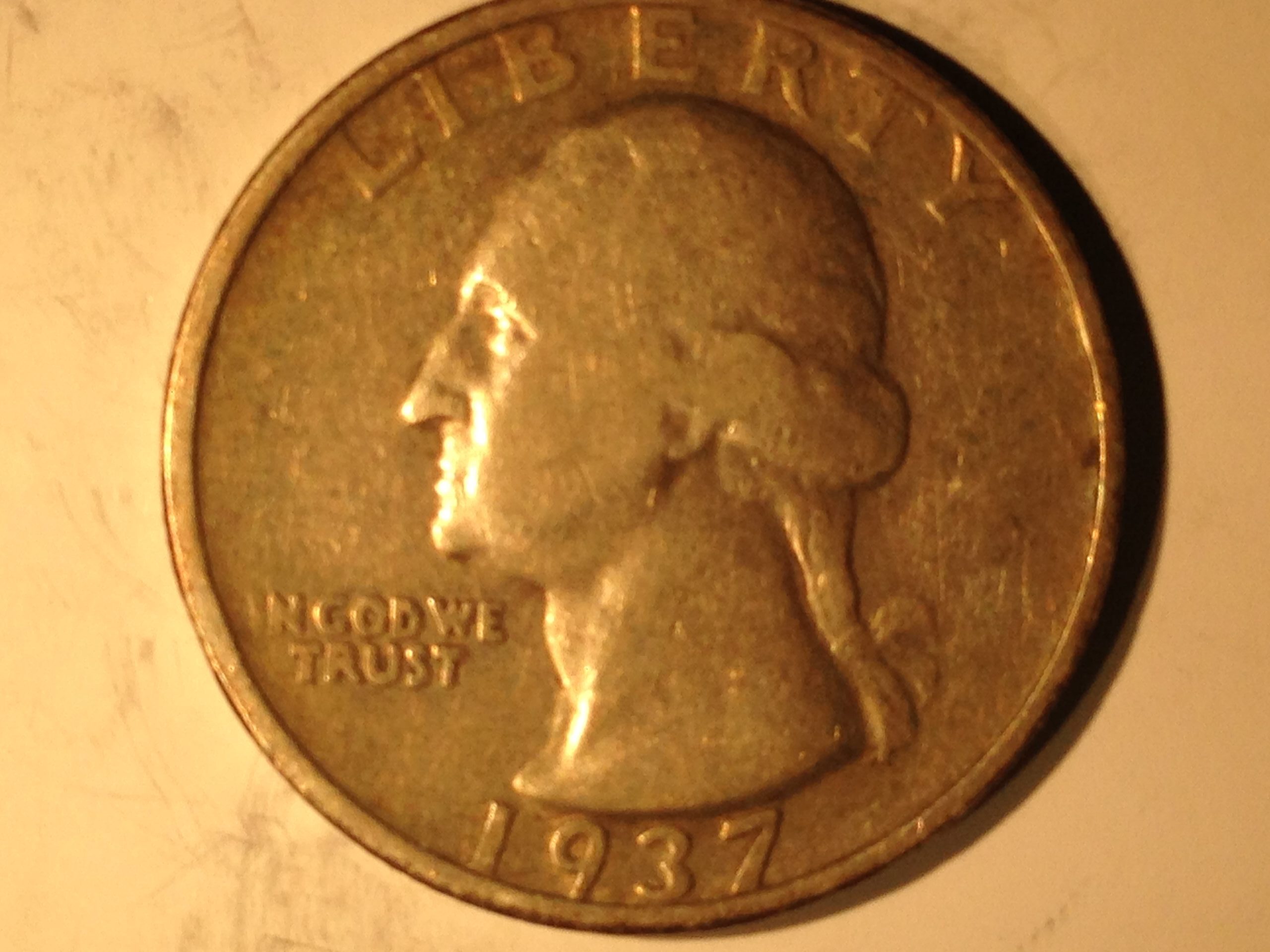 1937-D Washington Quarter F-VF