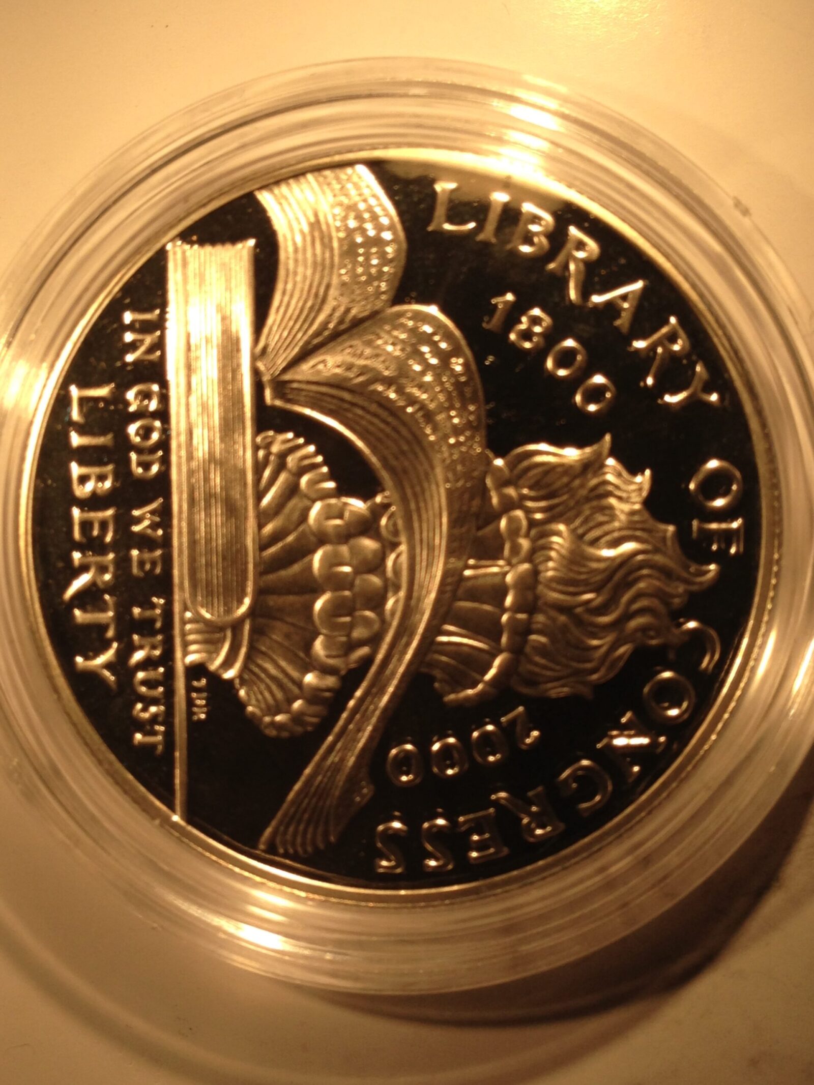 2000 Library of Congress Commemorative Silver Dollar Proof