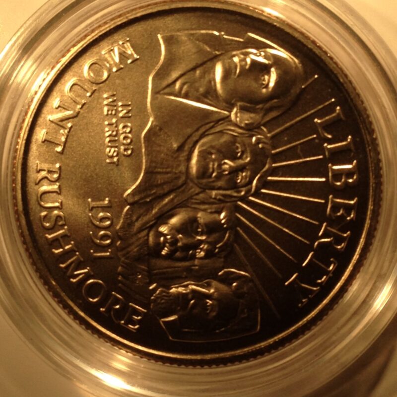 1991 Mount Rushmore Commemorative Half Dollar BU