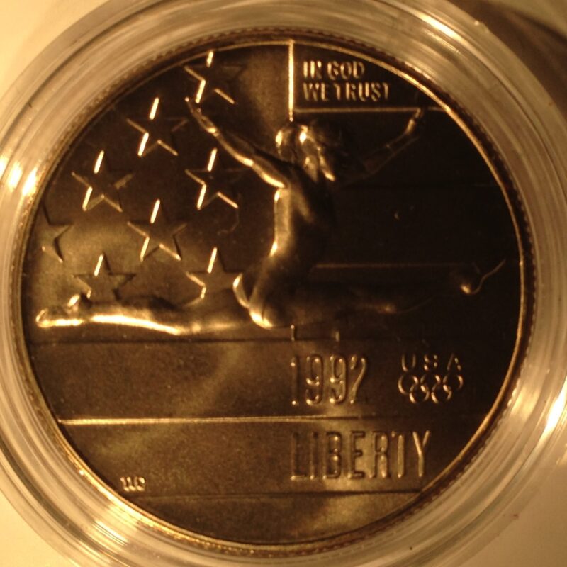 1992 Olympic Gymnast Half Dollar BU