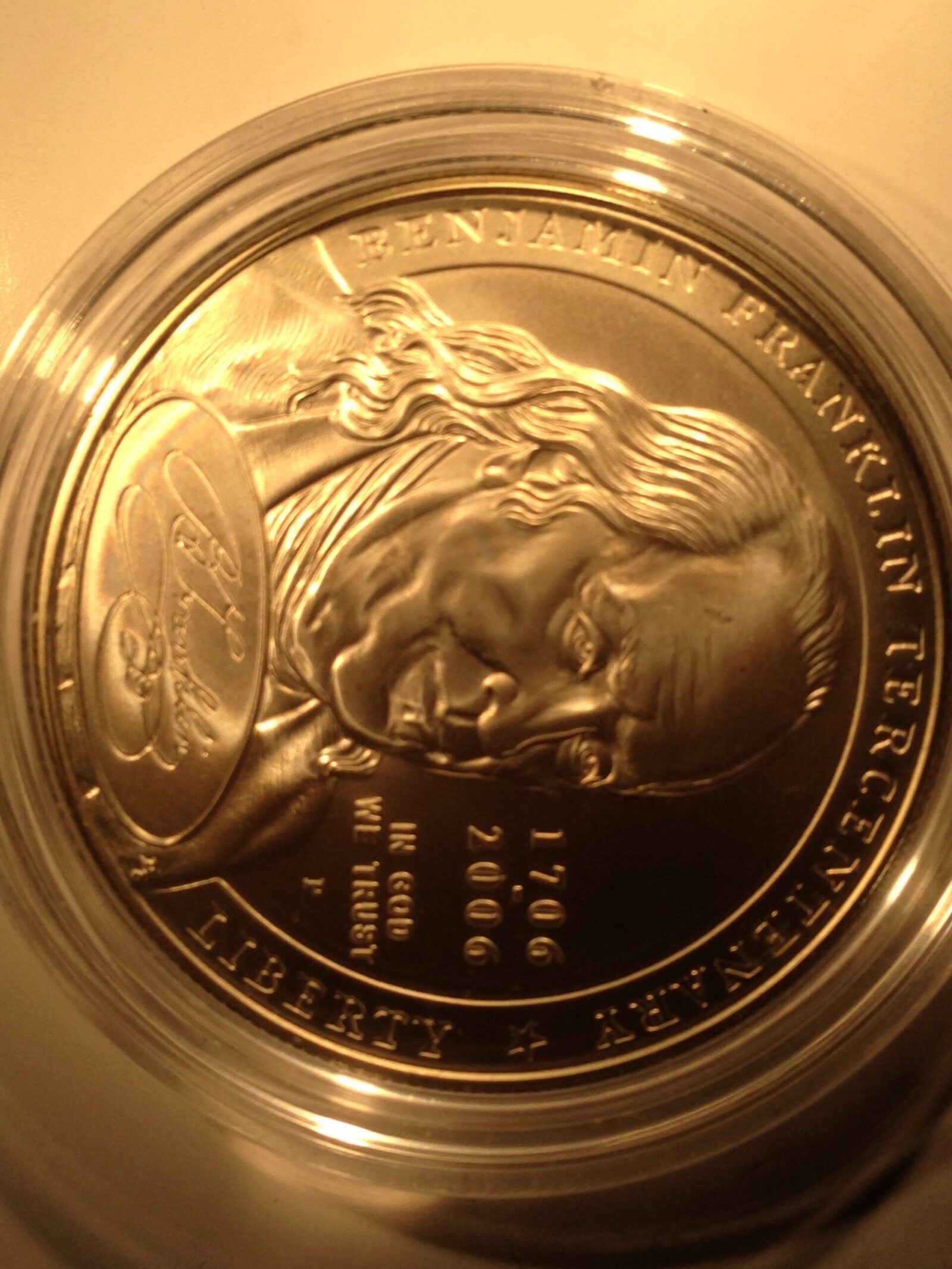 2006 Franklin Statesman Commemorative Silver Dollar BU