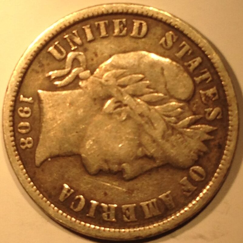 1908 Barber Dime F