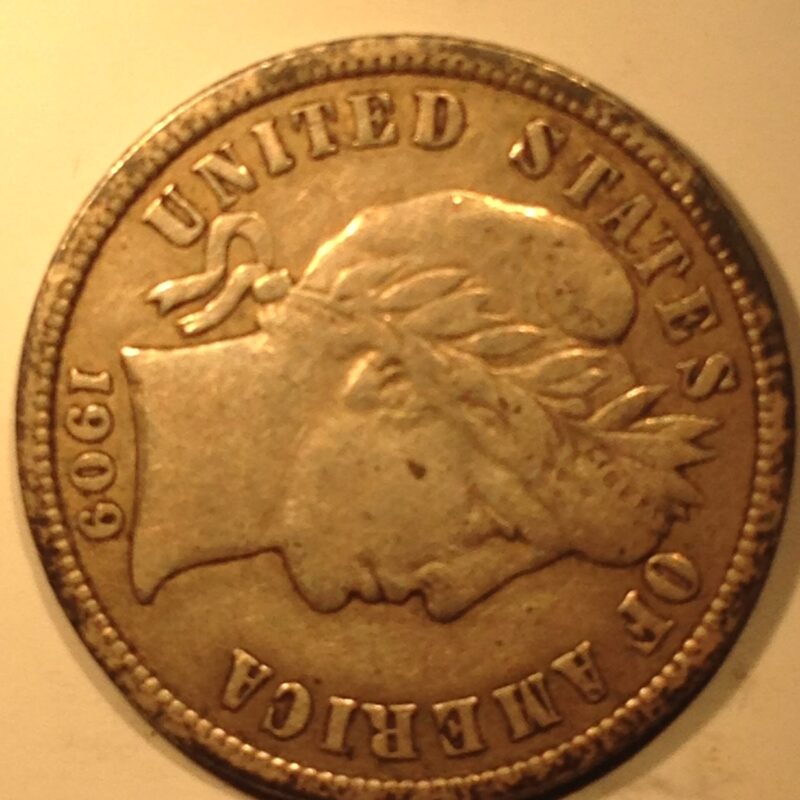 1909 Barber Dime F