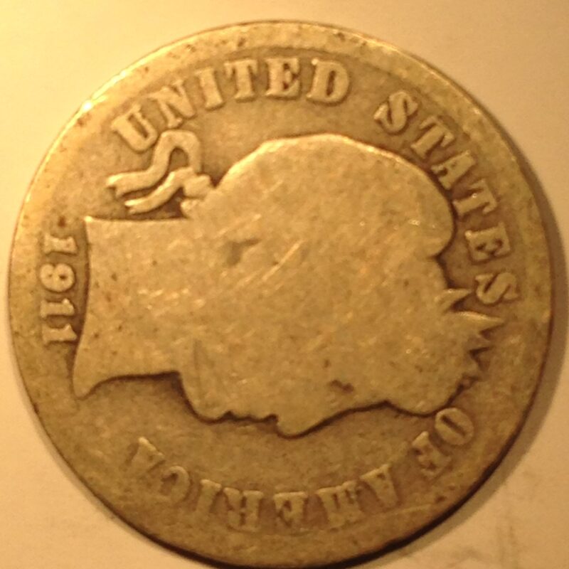 1911-S Barber Dime F