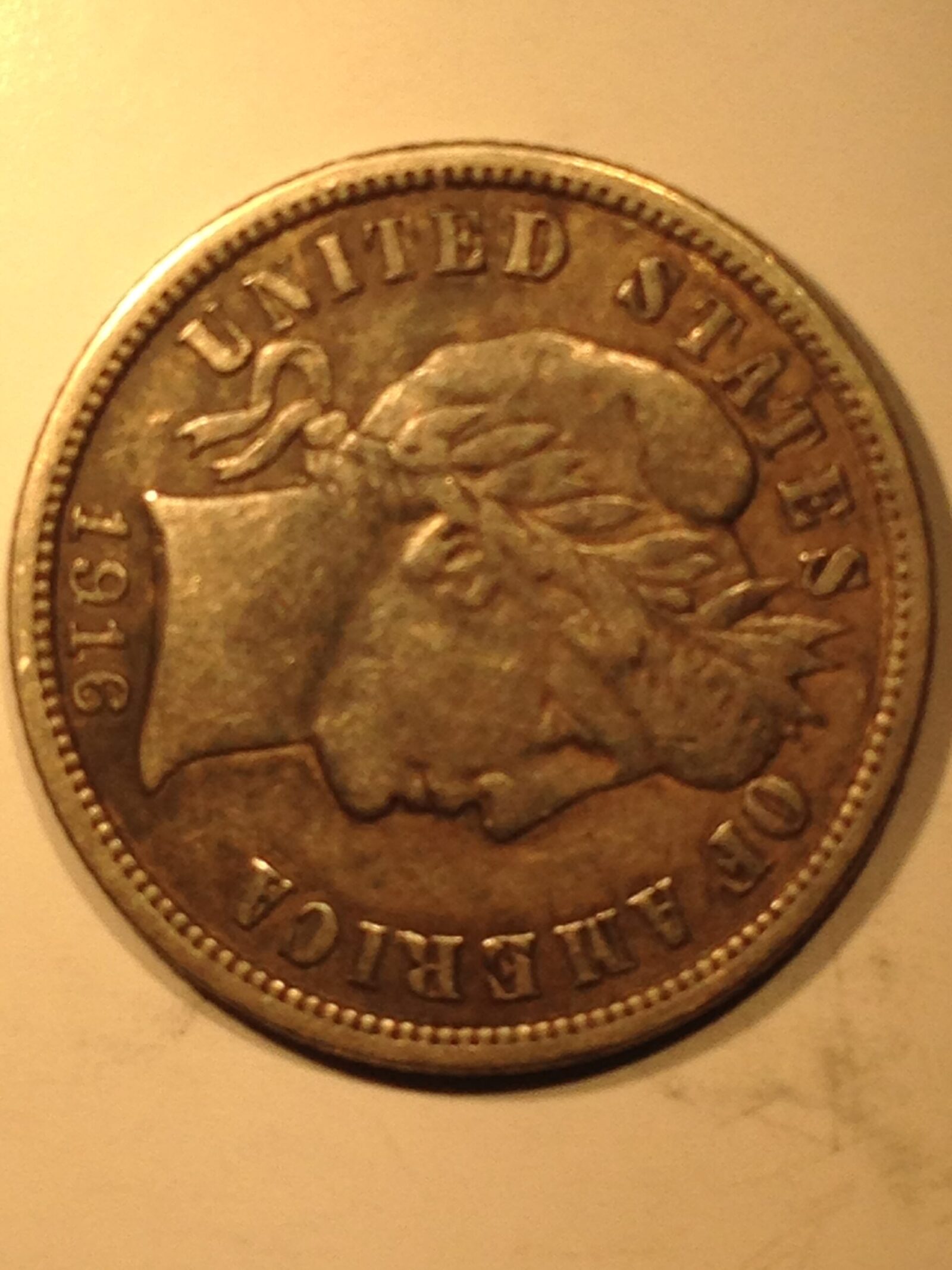 1916 Barber Dime VF