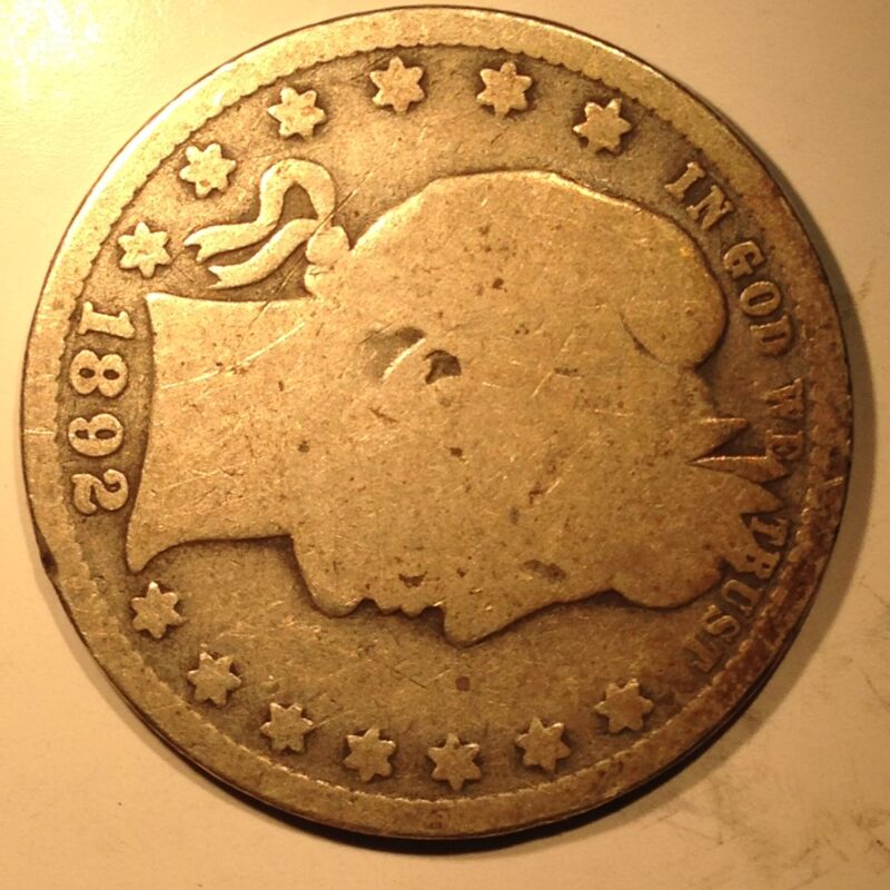 1892-O Barber Quarter G