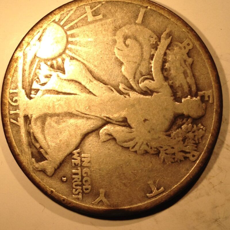 1917-D Obv Walking Liberty Half Dollar G