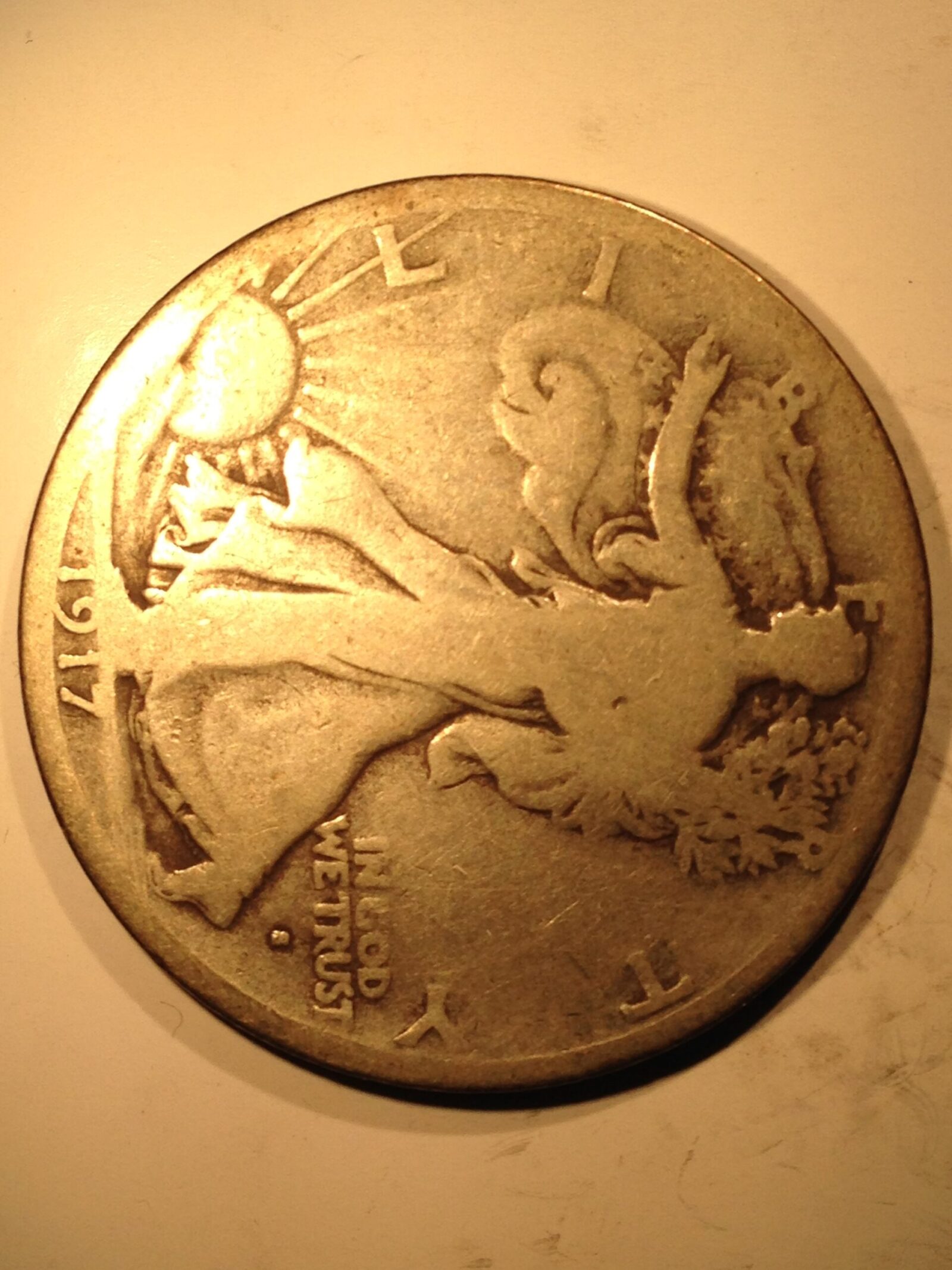 1917-S Obv Walking Liberty Half Dollar VG