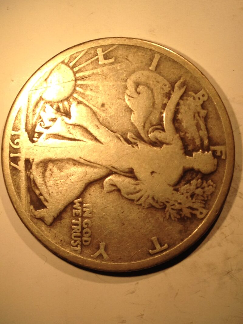 1917-S Rev Walking Liberty Half Dollar F