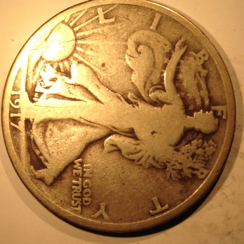 1917-S Rev Walking Liberty Half Dollar F