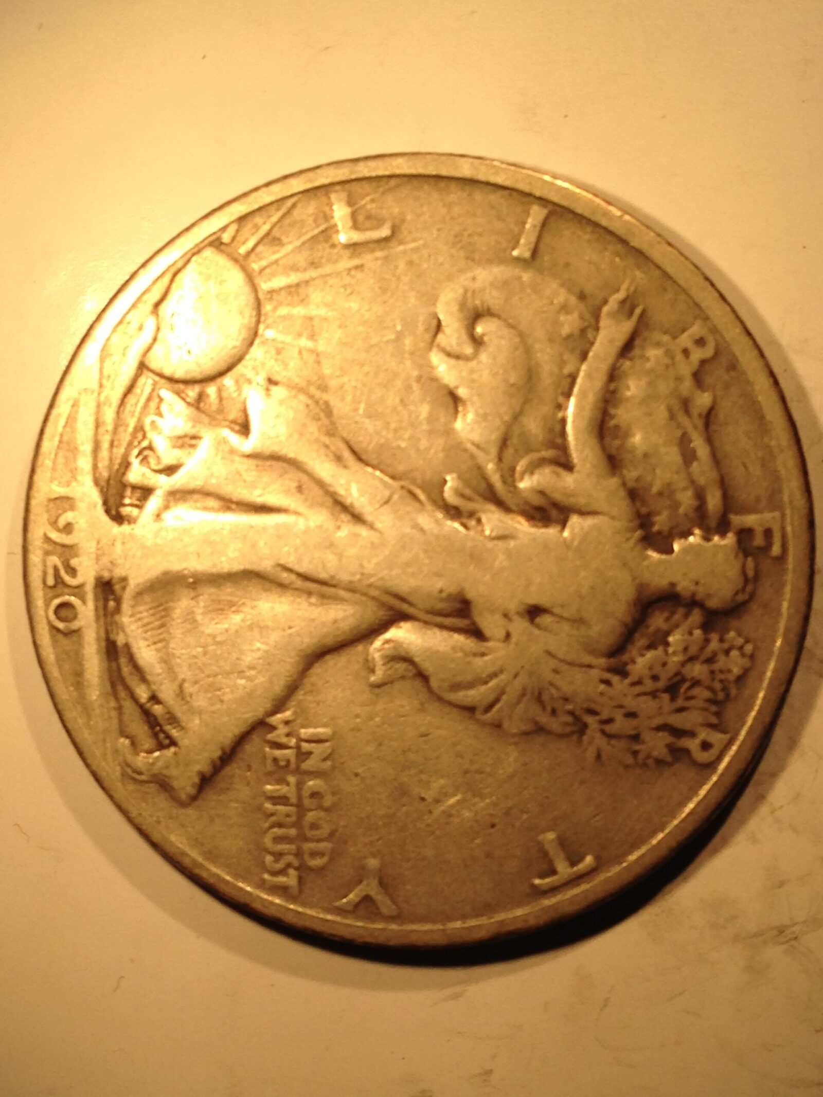 1920-S Walking Liberty Half Dollar VG