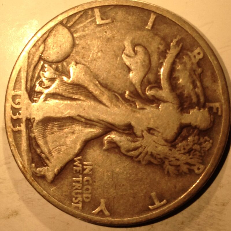 1933-S Walking Liberty Half Dollar F