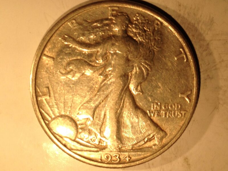 1934 Walking Liberty Half Dollar AU