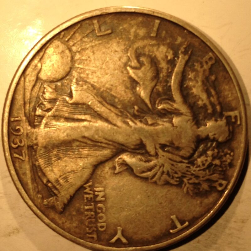 1937 Walking Liberty Half Dollar AU