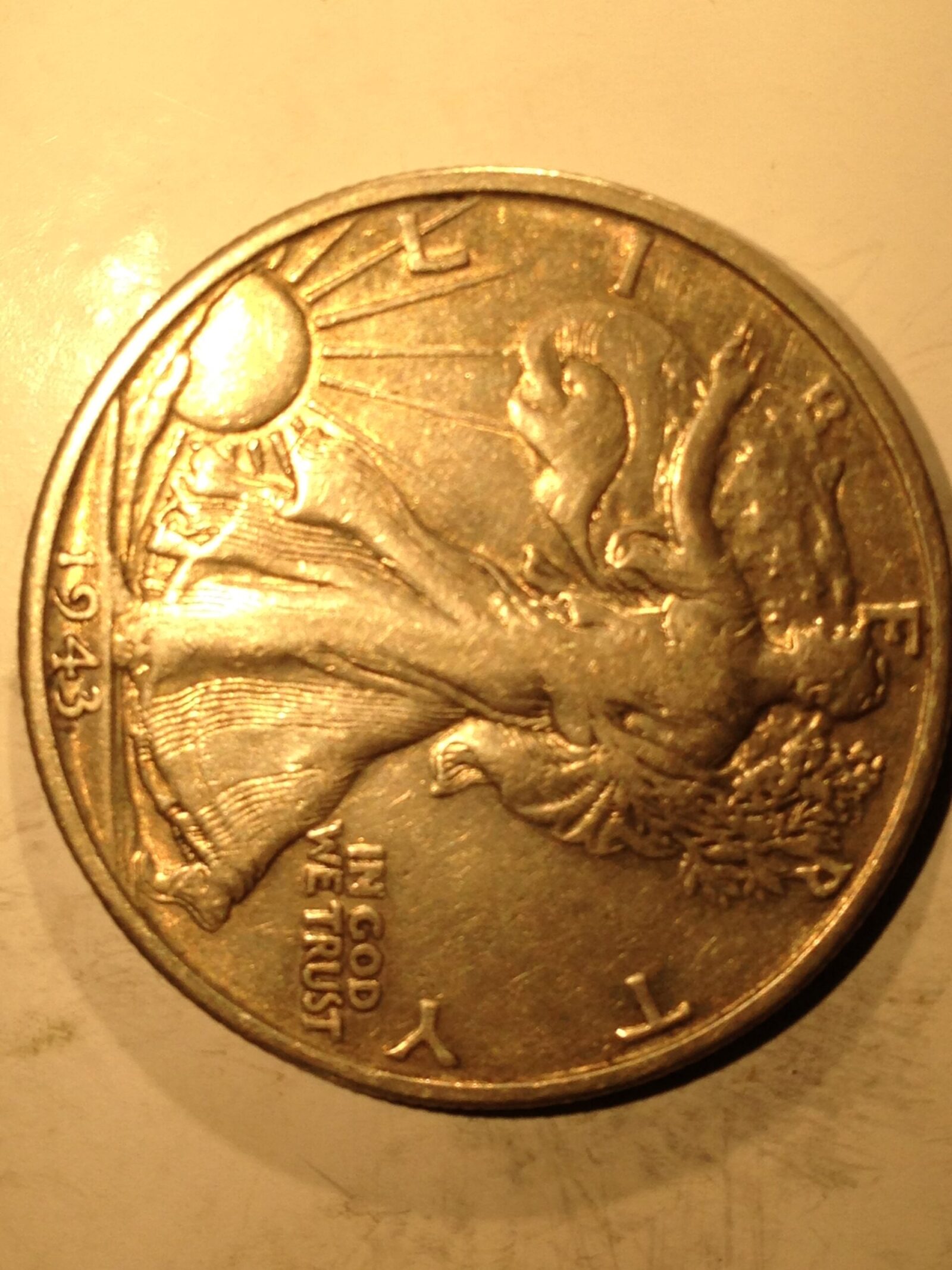 1943-D Walking Liberty Half Dollar VG/F