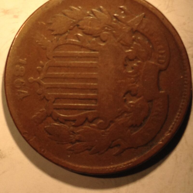1864 Two Cent Piece VG+