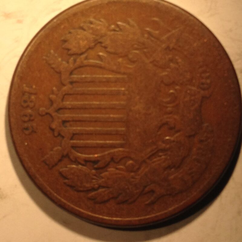 1865 Two Cent Piece VG+