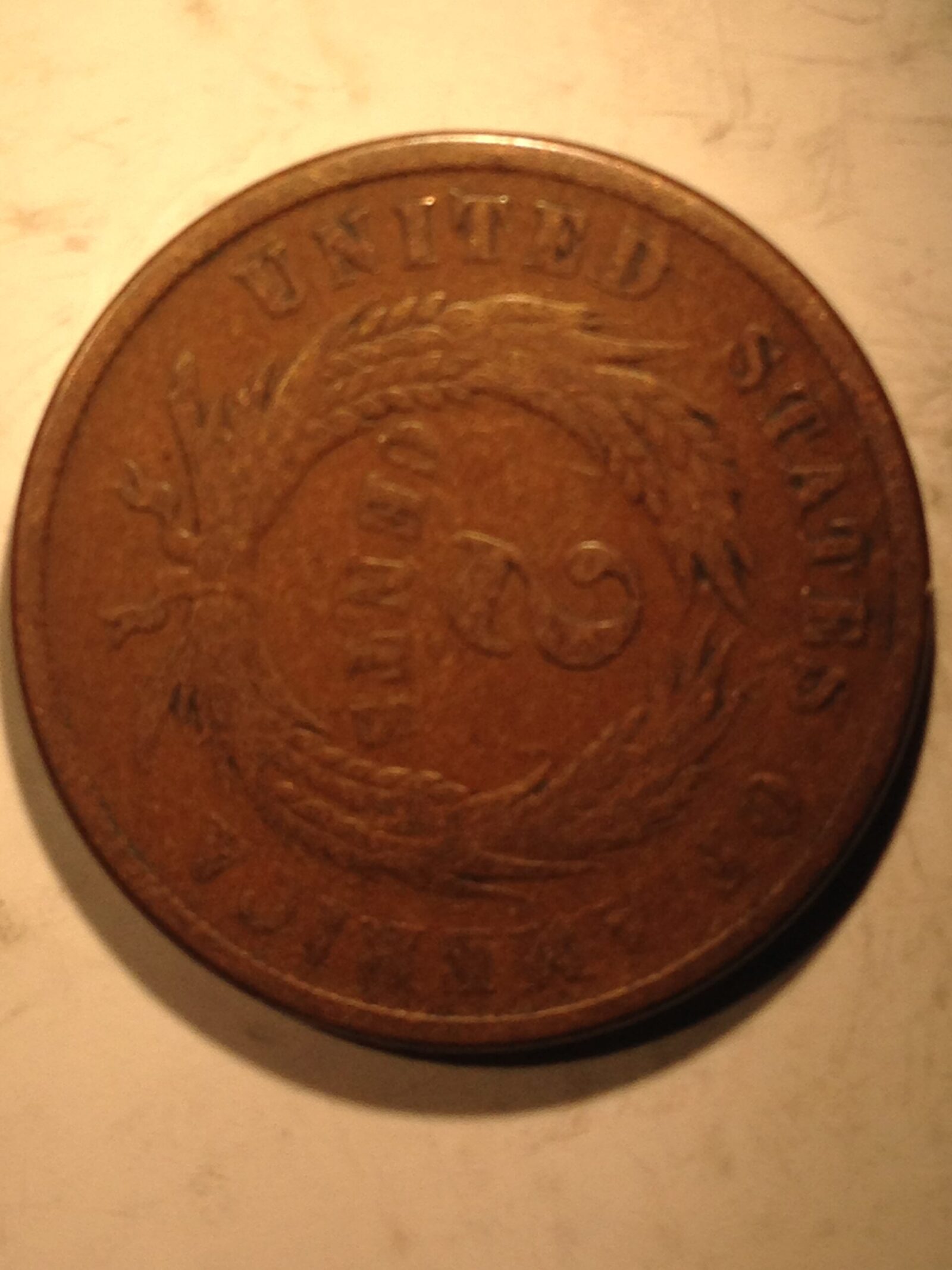 1865 Two Cent Piece VG+ - Image 2