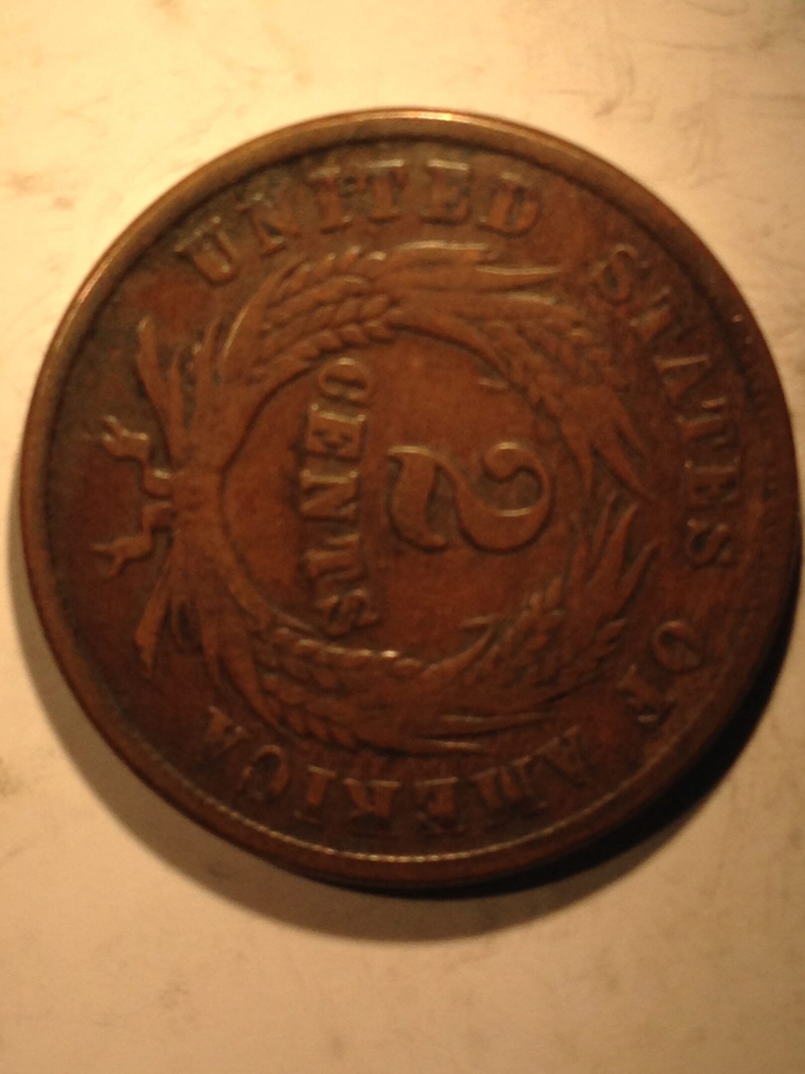 1865 Two Cent Piece VG-F - Image 2
