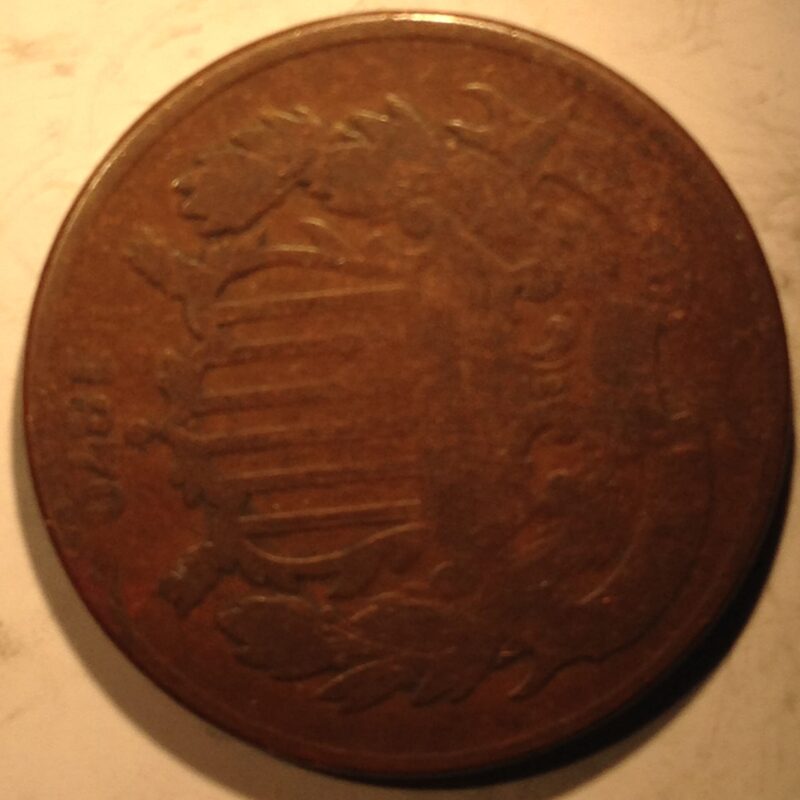 1870 Two Cent Piece G-VG