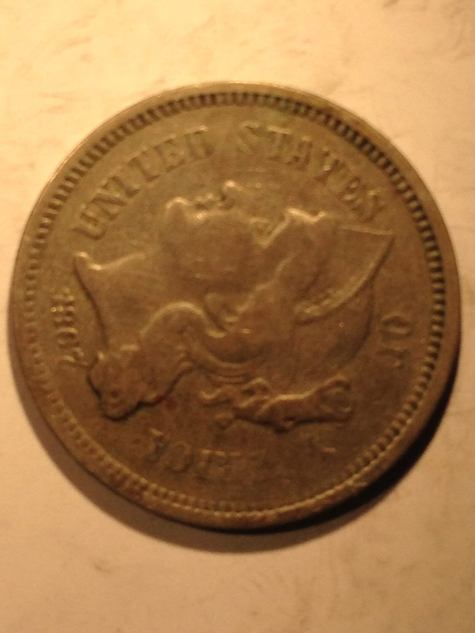 1867 Three Cent Nickel VG