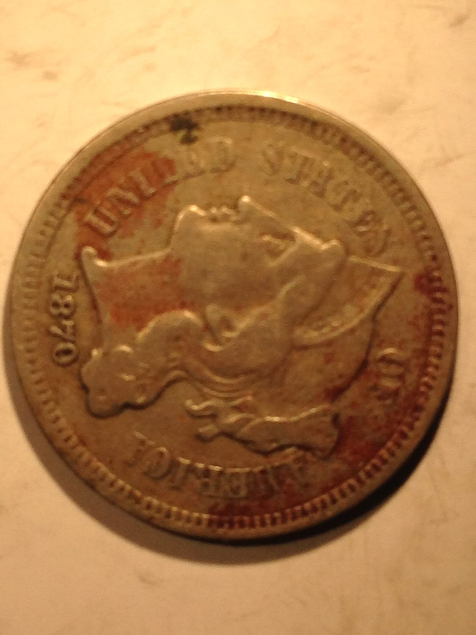 1870 Three Cent Nickel VF
