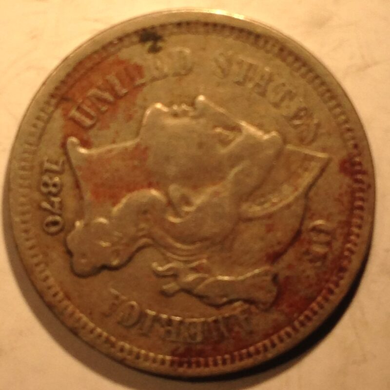 1870 Three Cent Nickel VF