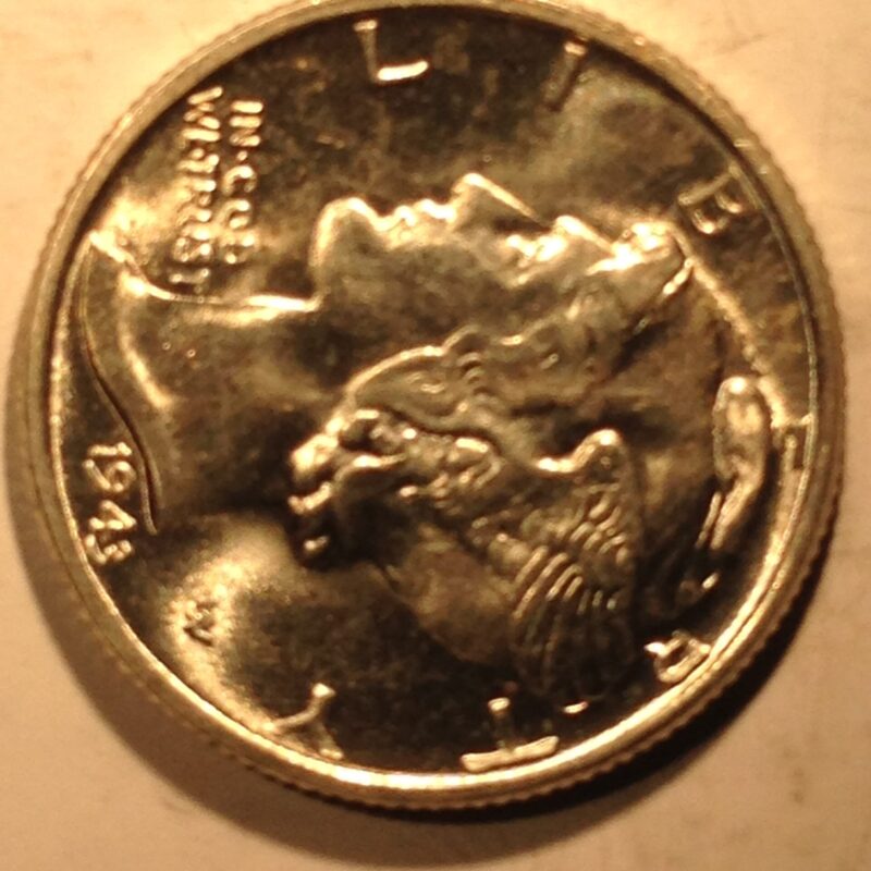 1943 Mercury Dime Ch BU