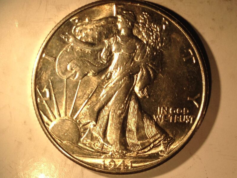 1941-D Walking Liberty Half Dollar XF