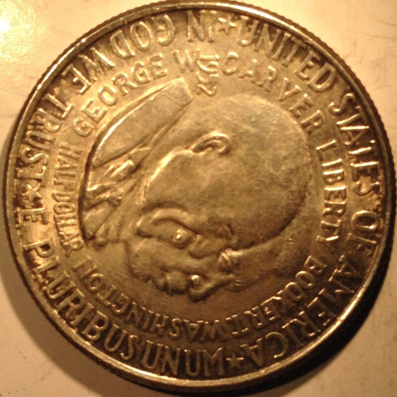 1952 Booker T Washington/GW Carver Commemorative Half Dollar AU