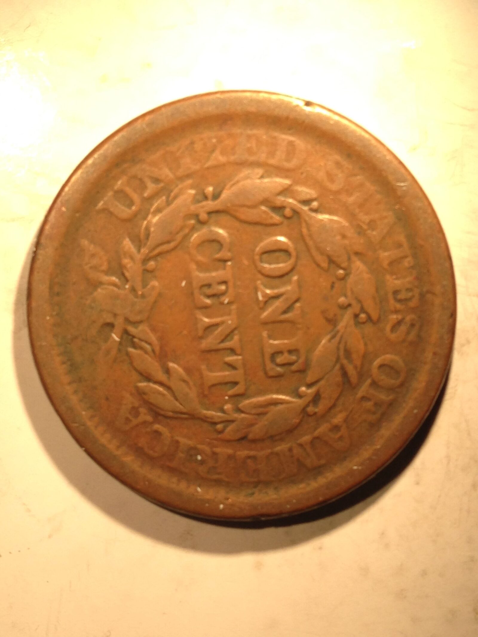 1853 Large Cent  F - Image 2