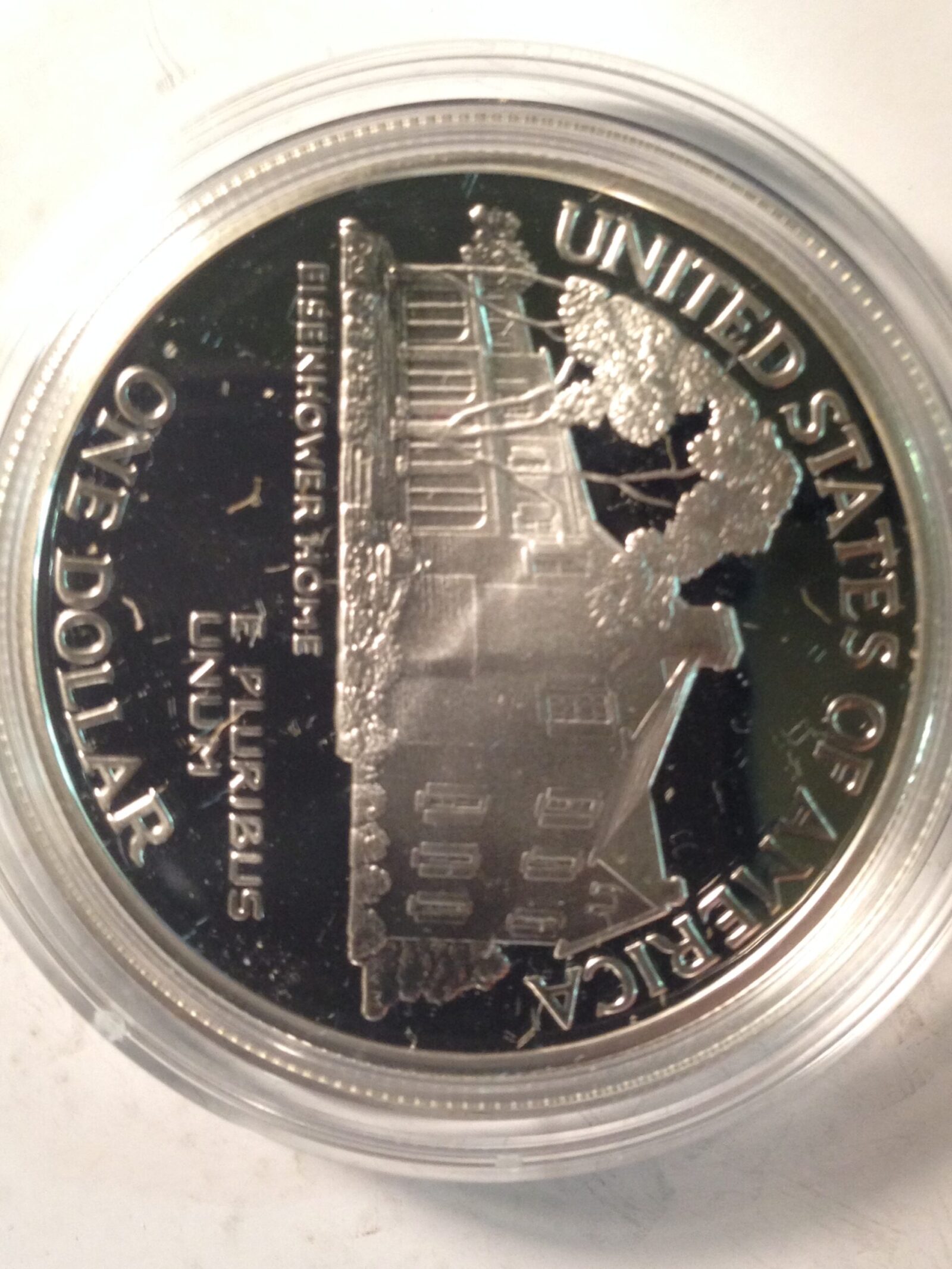 1990 Eisenhower Commemorative Silver Dollar Proof - Image 2