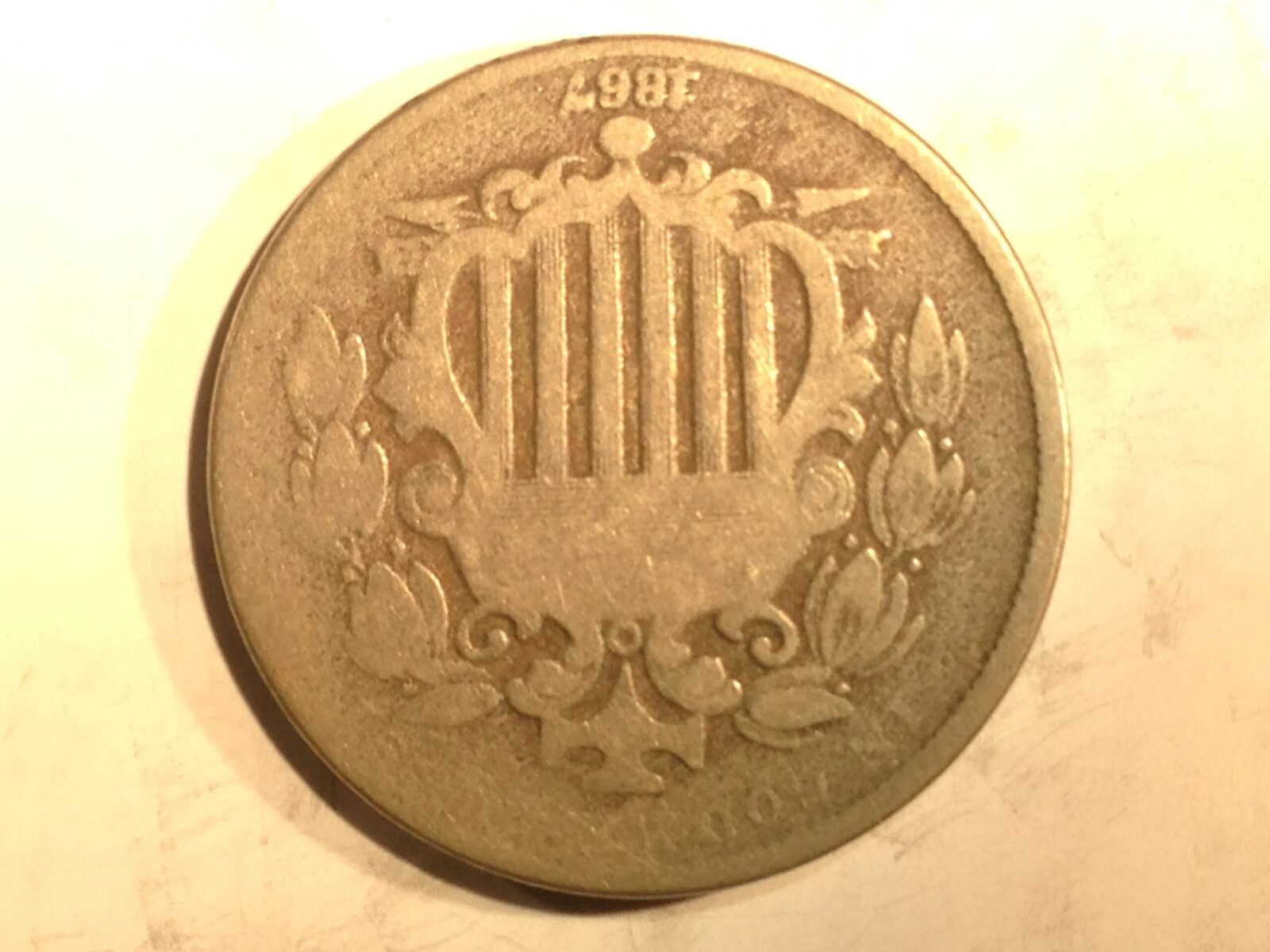 1867 Shield Nickel F