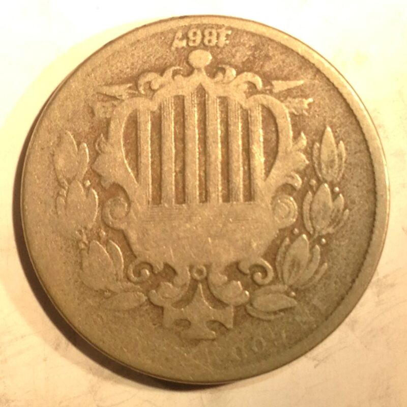1867 Shield Nickel F