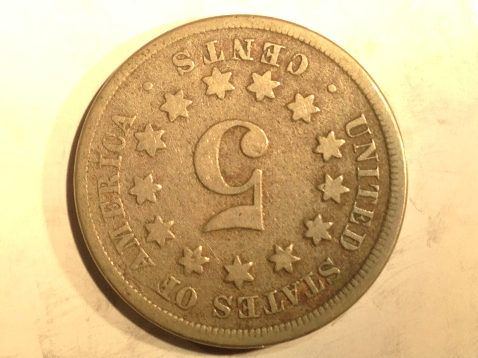 1867 Shield Nickel F - Image 2
