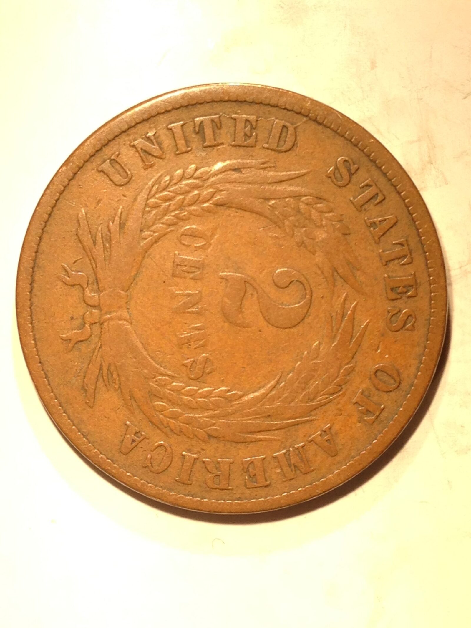 1867 Two Cent Piece VG-F - Image 2