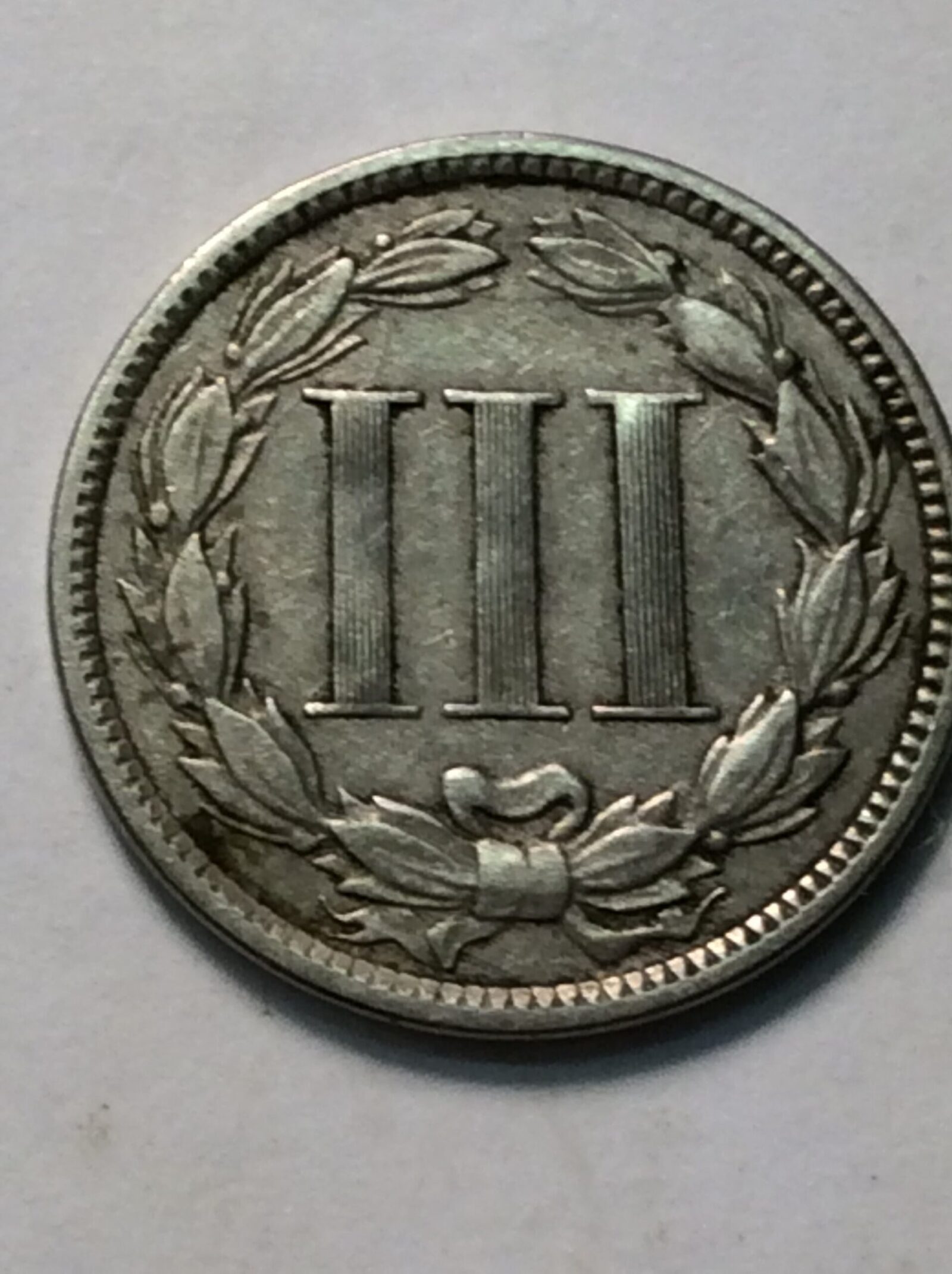 1865 Three Cent Nickel VF - Image 2