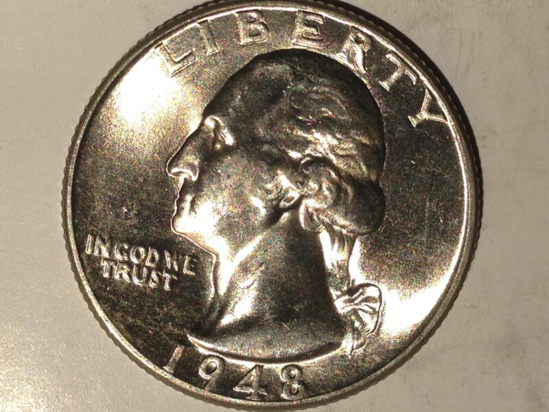 1948 Washington Quarter Ch BU