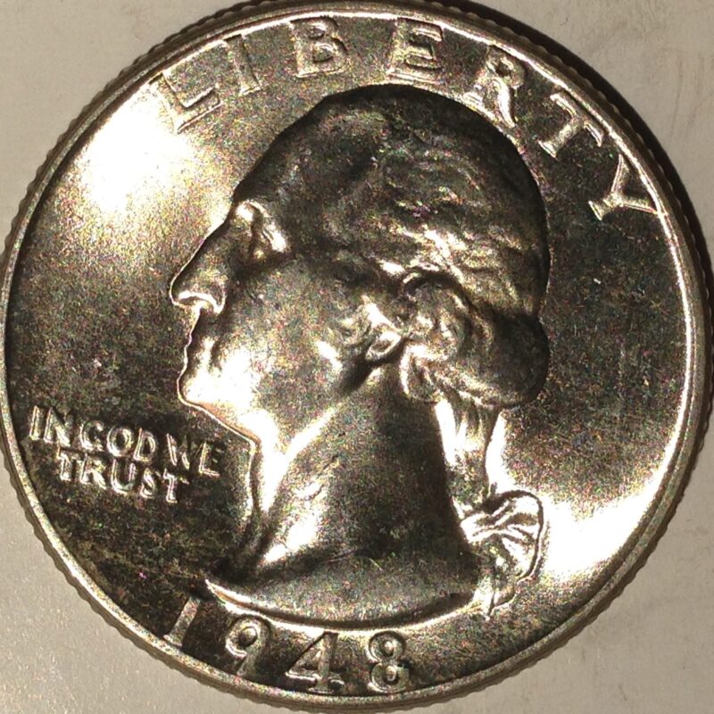 1948 Washington Quarter Ch BU