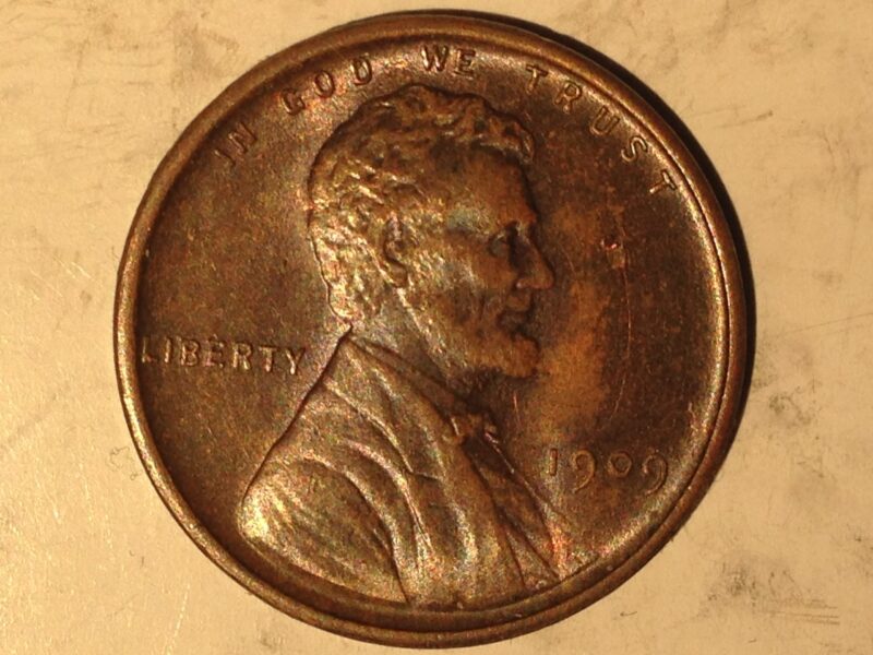 1909 VDB Lincoln Cent MS-62 RB