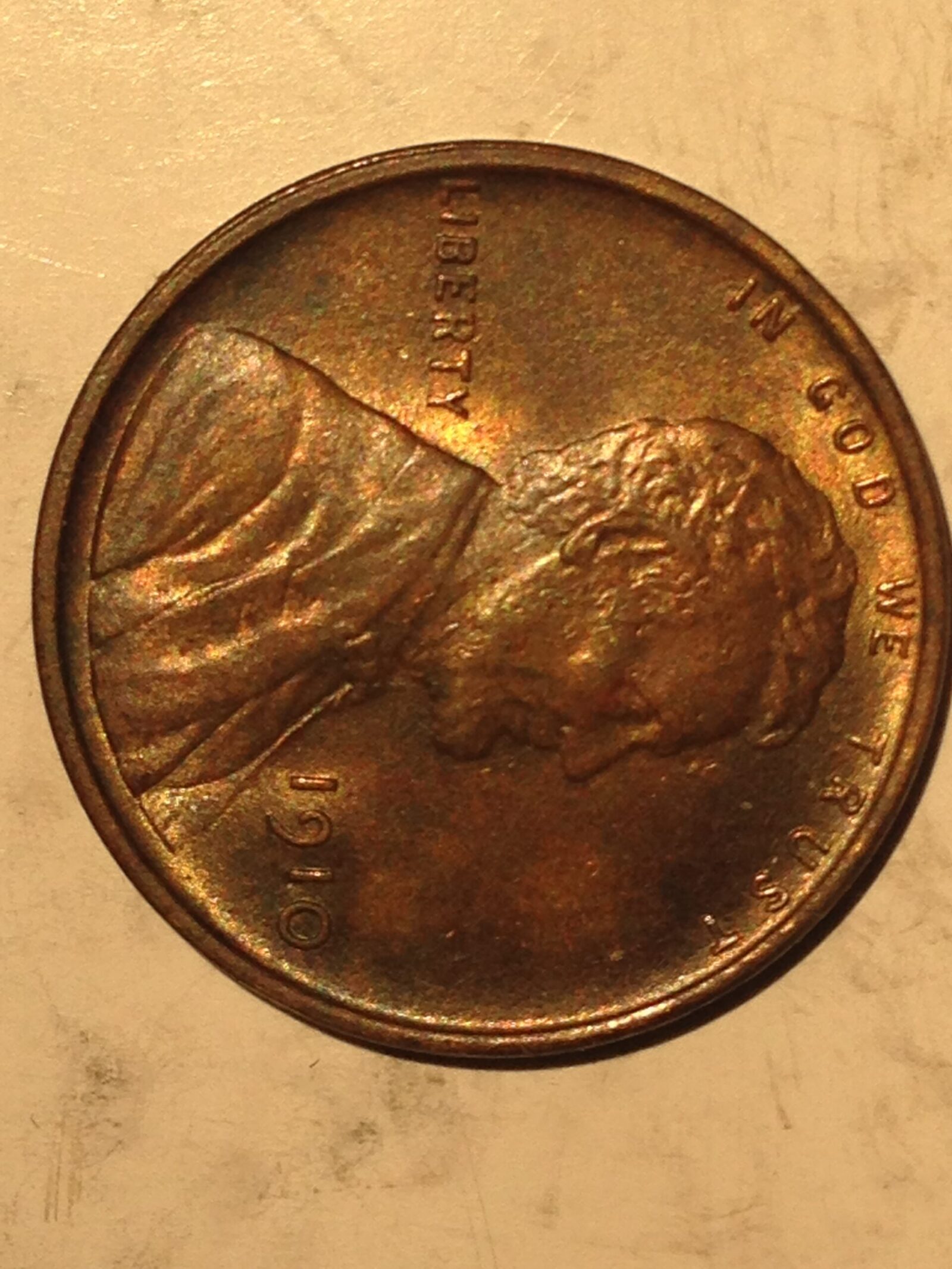 1910  Lincoln Cent MS-63 RB