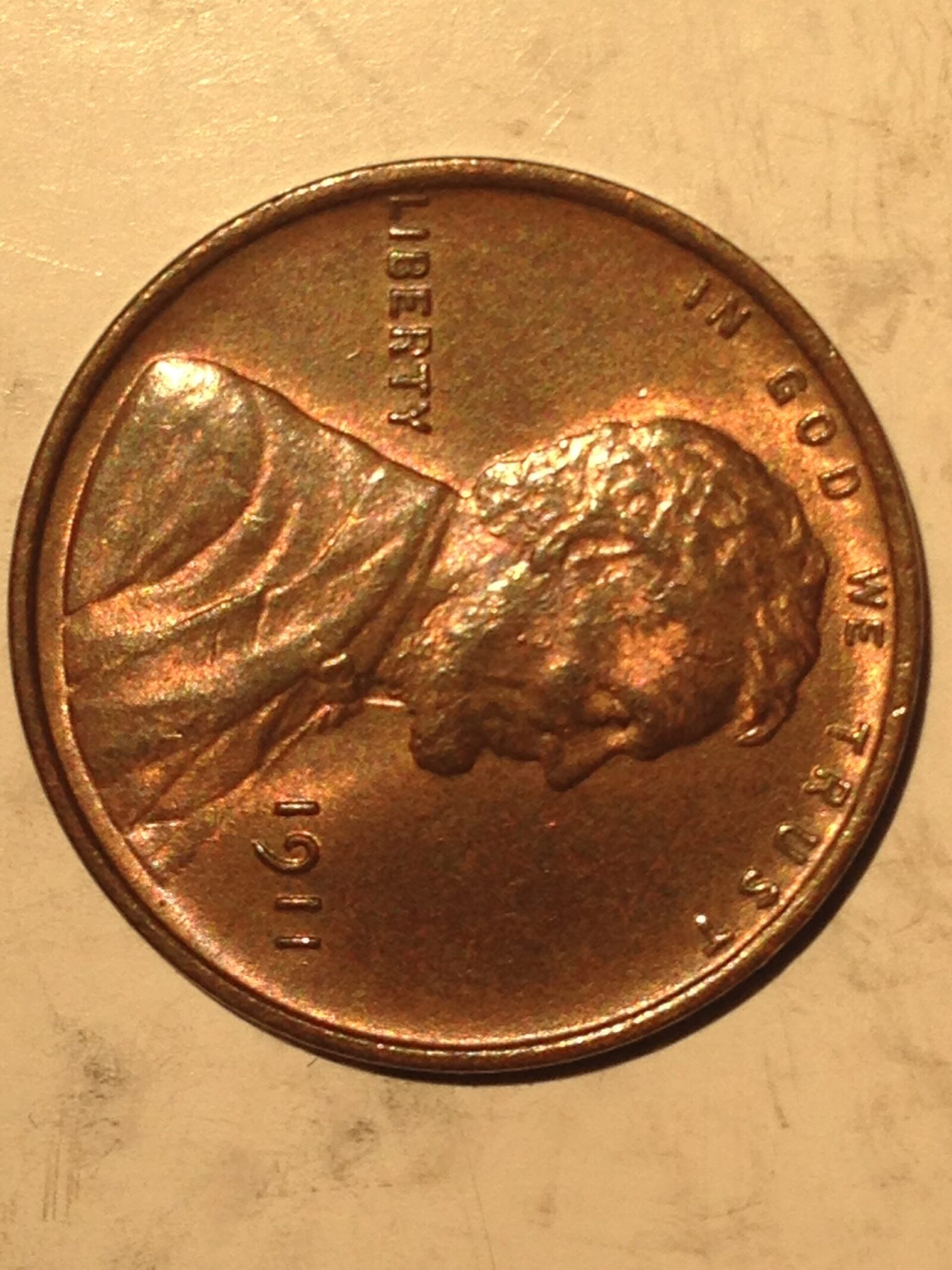 1911 Lincoln Cent MS-63 RB