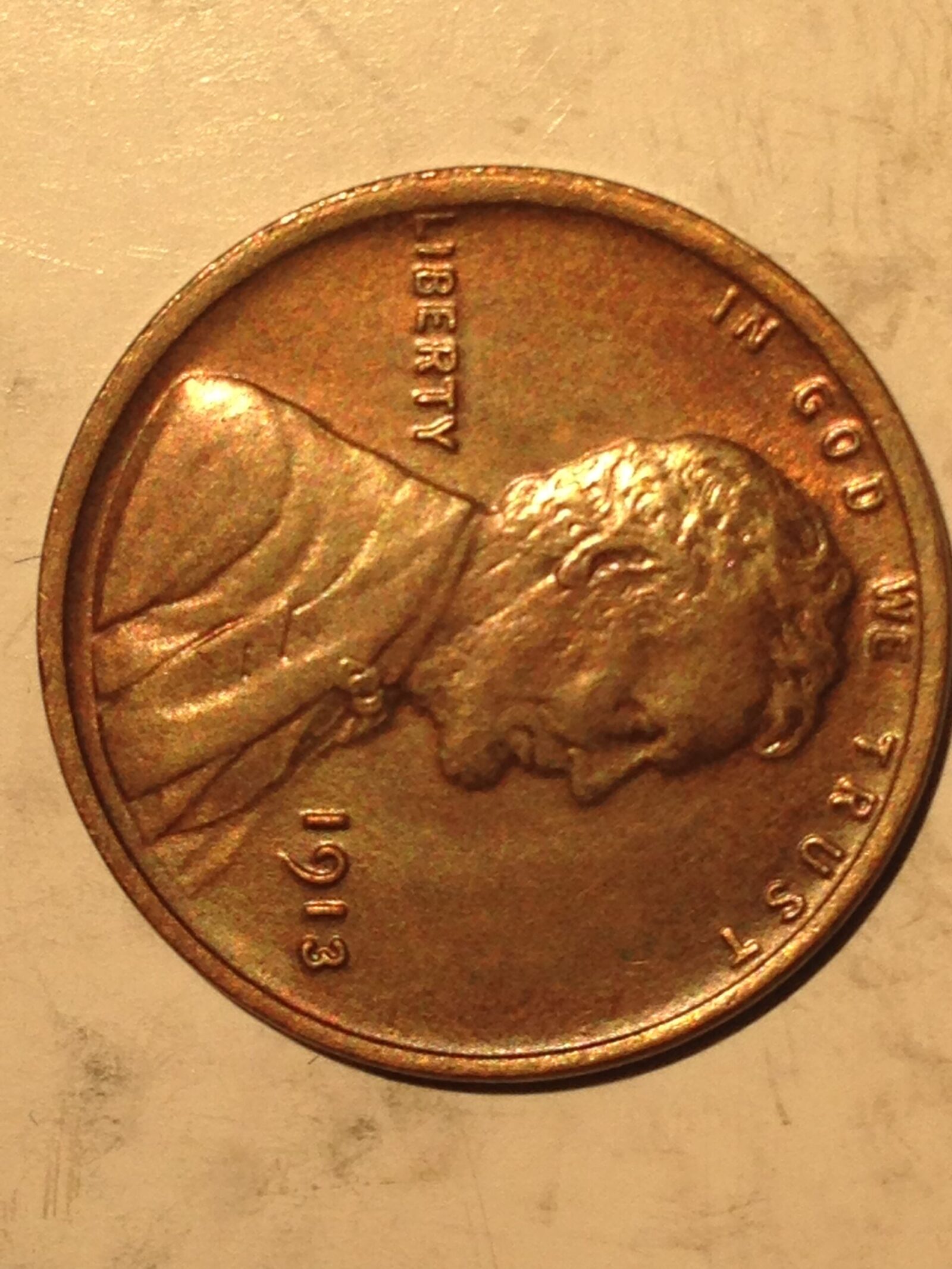 1913 Lincoln Cent MS-63 BN