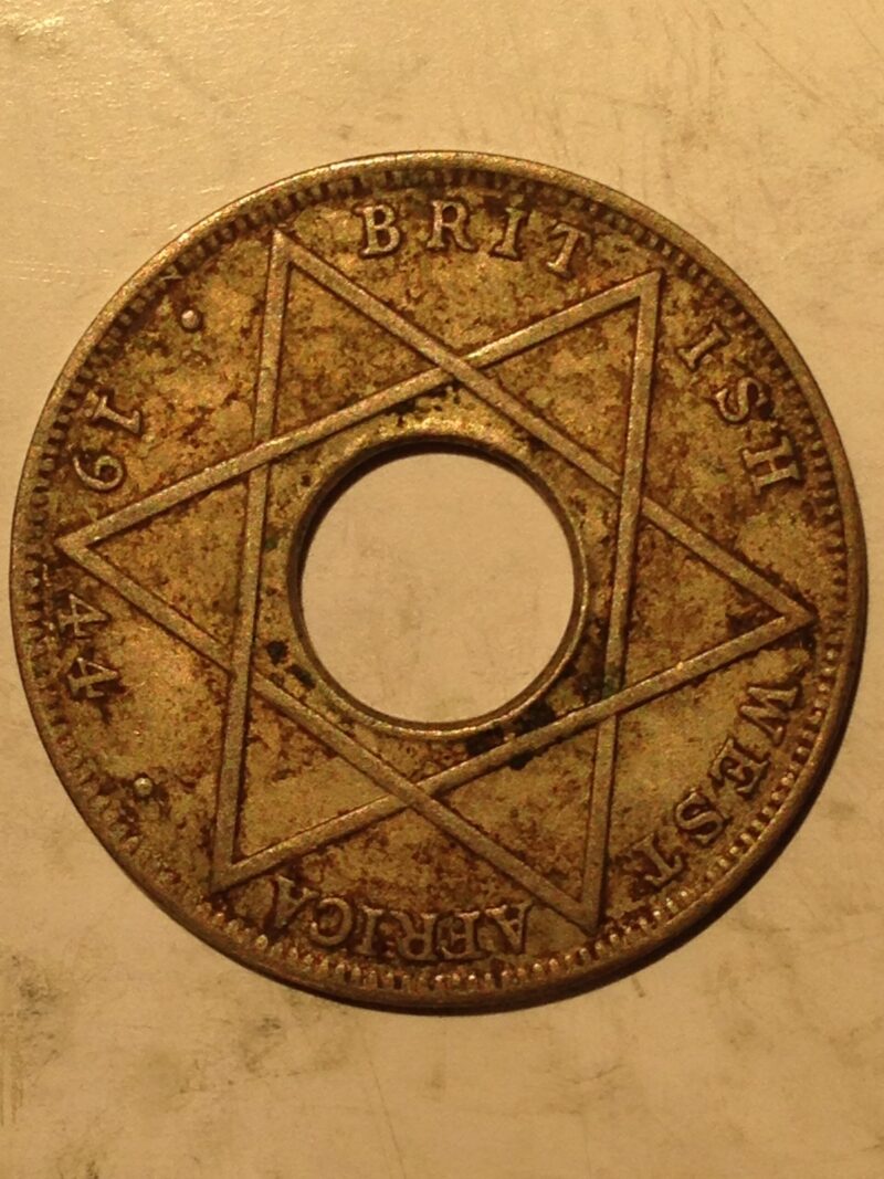 British West Africa 1944 1/10 Penny XF/AU