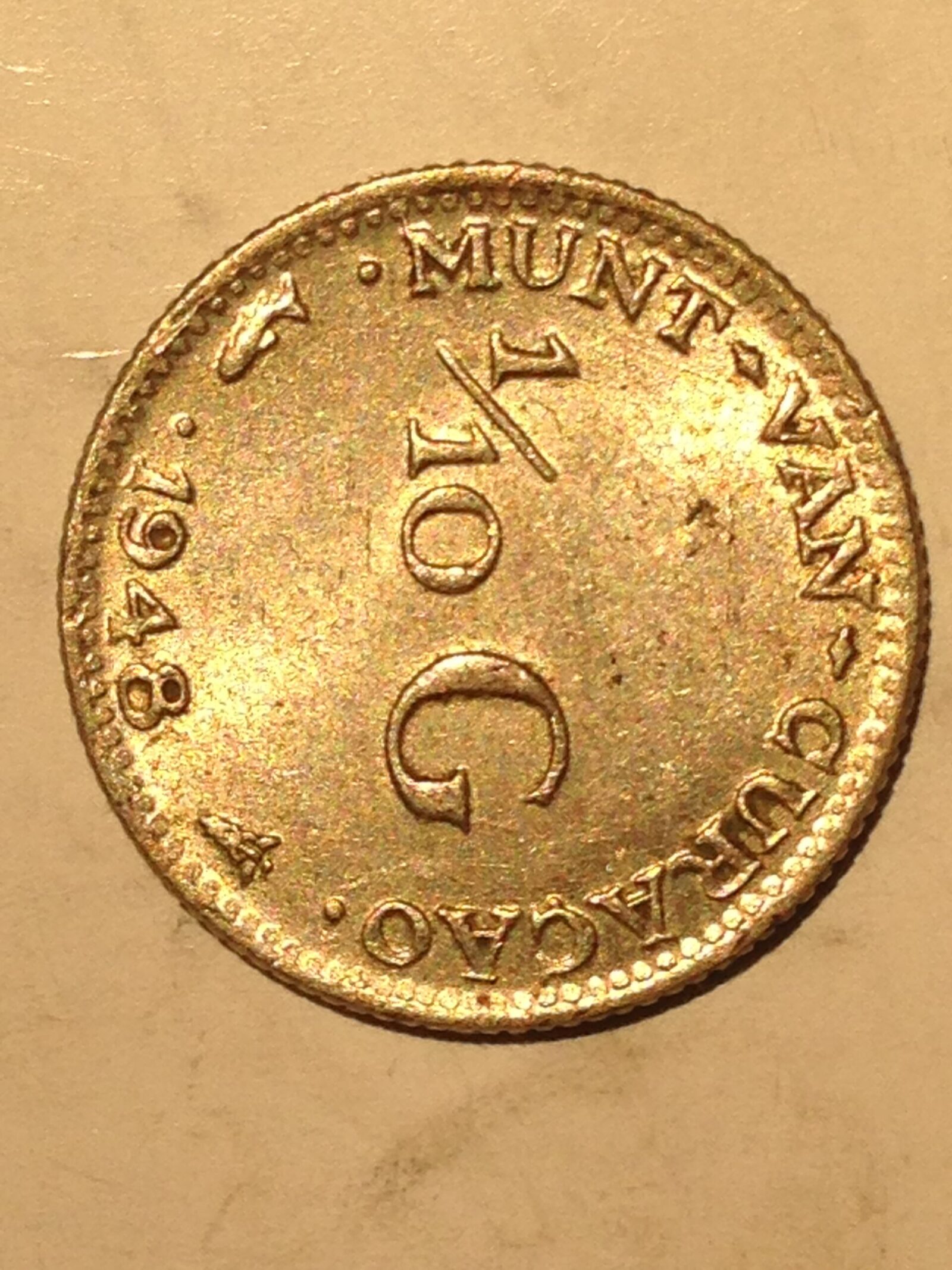 Curacao 1948 1/10 Gulden Ch BU - Image 2