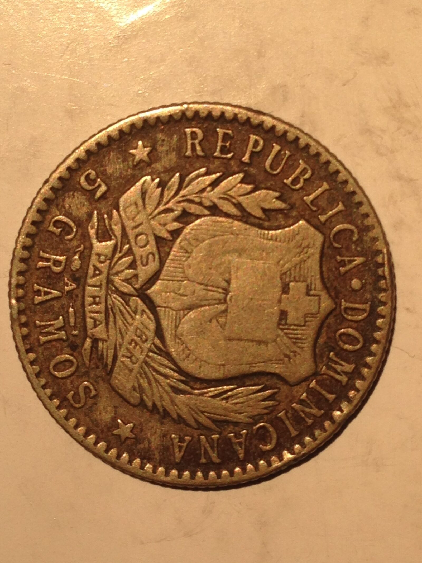 Dominican Republic 1897 20 Centavos VF - Image 2
