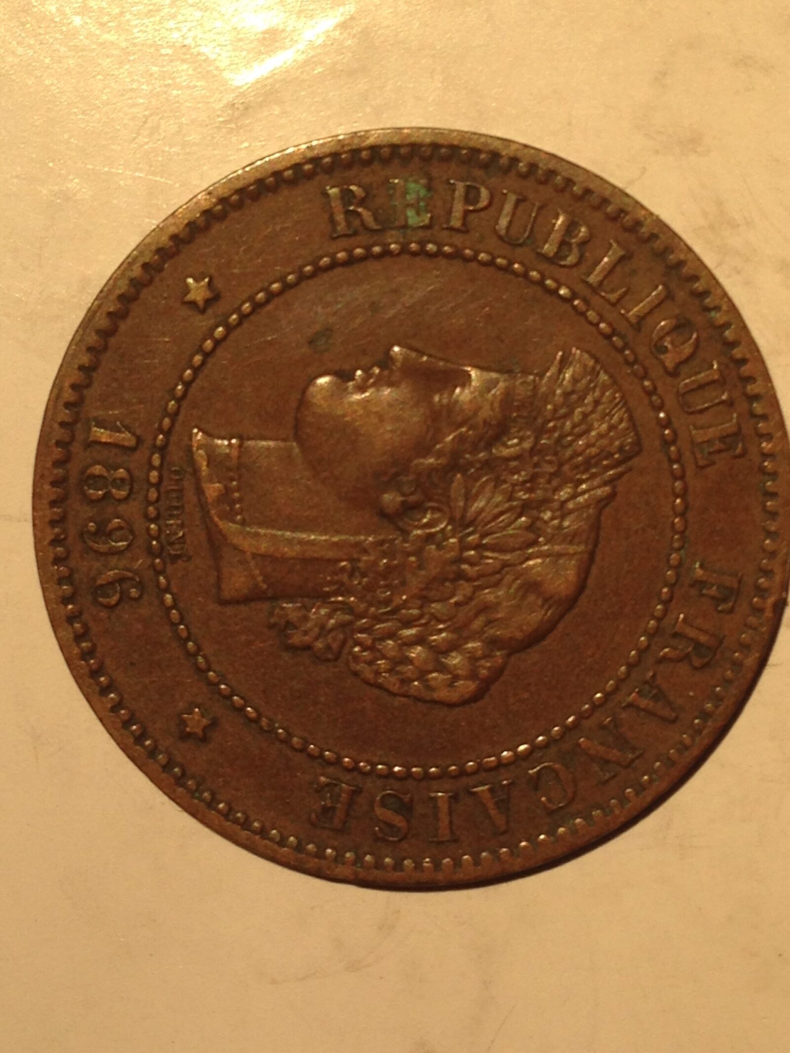 France 1896-A 5 Centime XF/AU